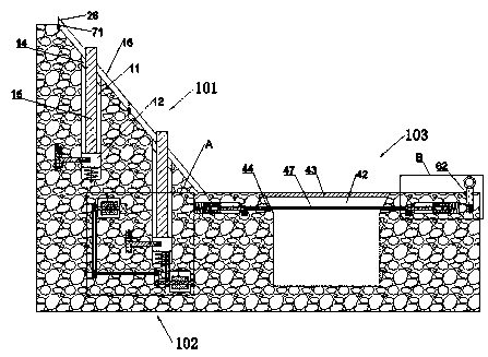 Quarry side slope rolling stone deceleration protection facility quarry