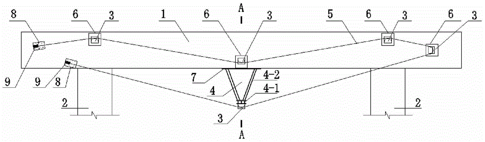 A kind of external prestressed reinforcement structure of cover beam and its construction method