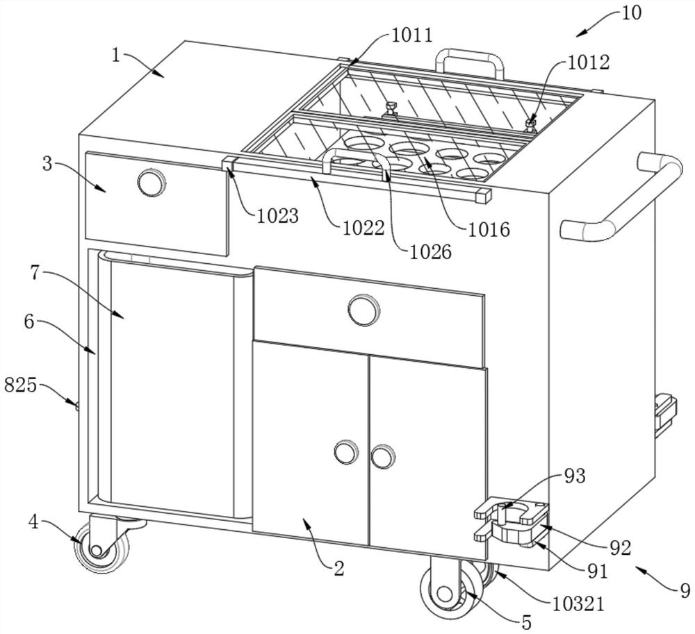 Nursing dressing change cart for psychiatry department