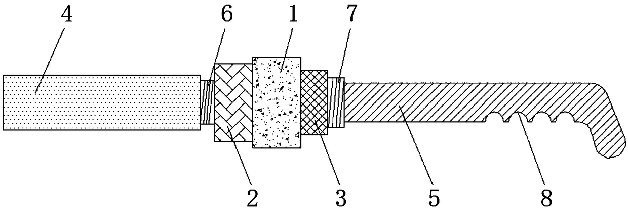 Cleaning tool for scotching device of rotor spinner