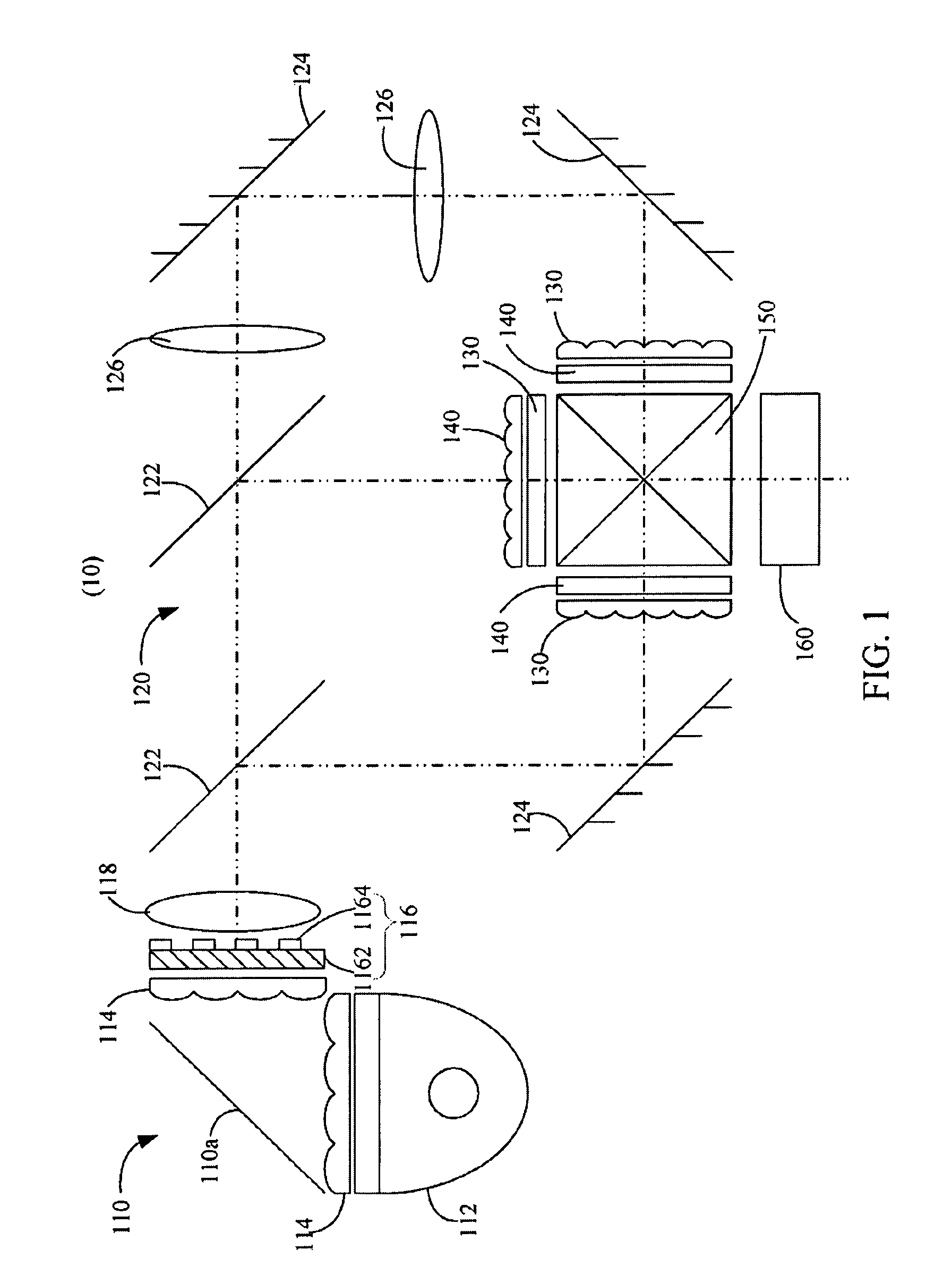 Micro lens array unit having at least one of first and second micro lens arrays movable for changing the effective focal length of the micro lens array unit and liquid crystal display projection device using same