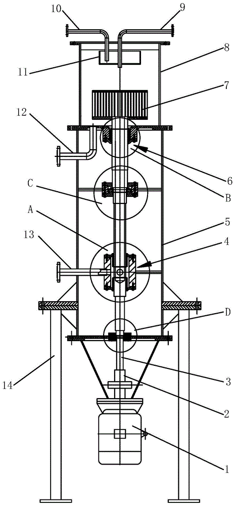 Hypergravity oil-water separation device