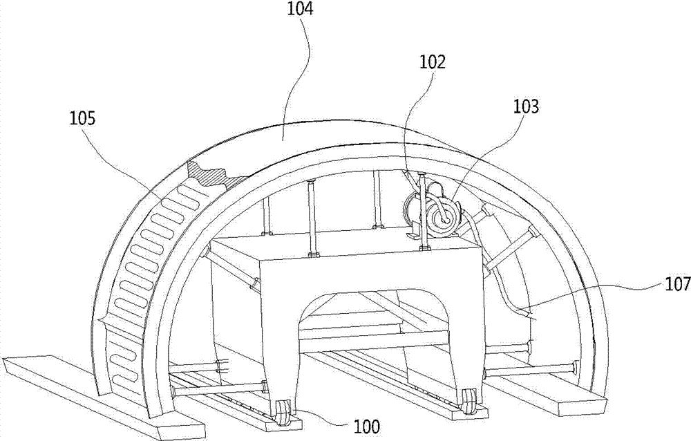 Tunnel lining concrete heat preserving and maintaining construction device