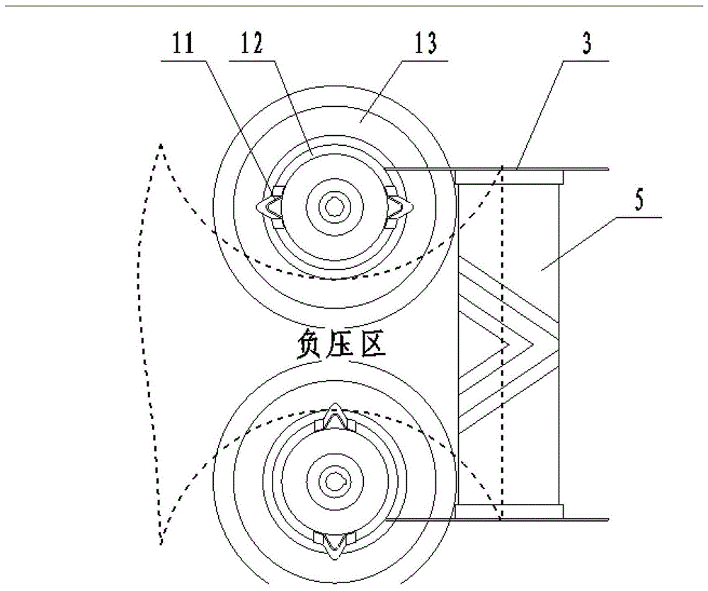 Method and device for mowing and feeding a double-disc rotary lawn mower