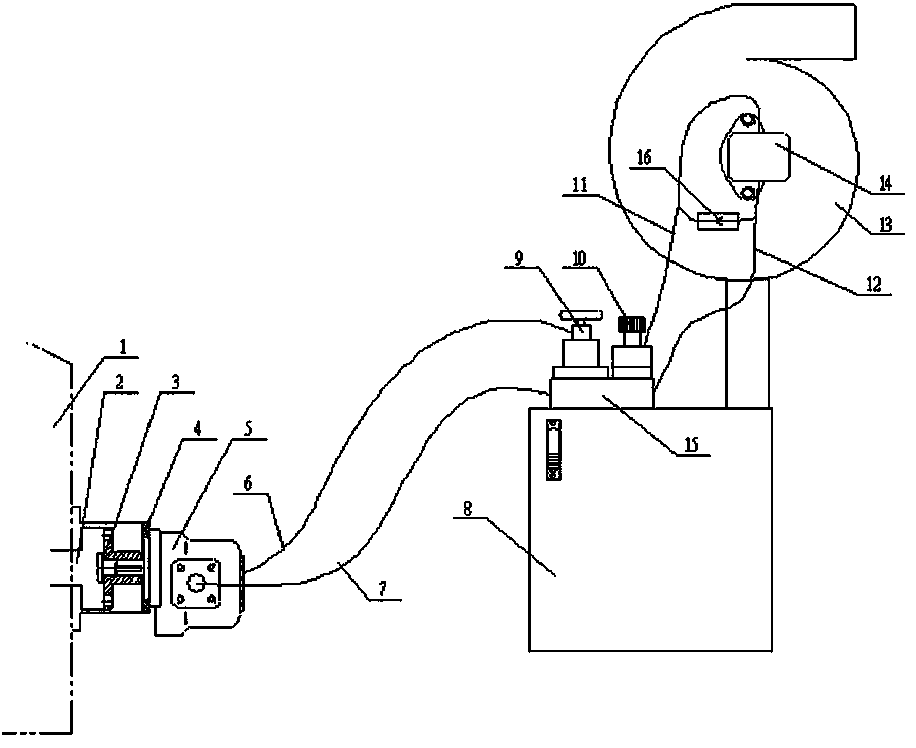 Hydraulic driving device for draught fan of pneumatic type seeding machine
