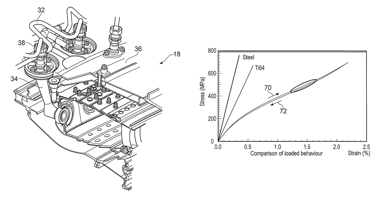 Superelastic fluid conduit for a gas turbine engine