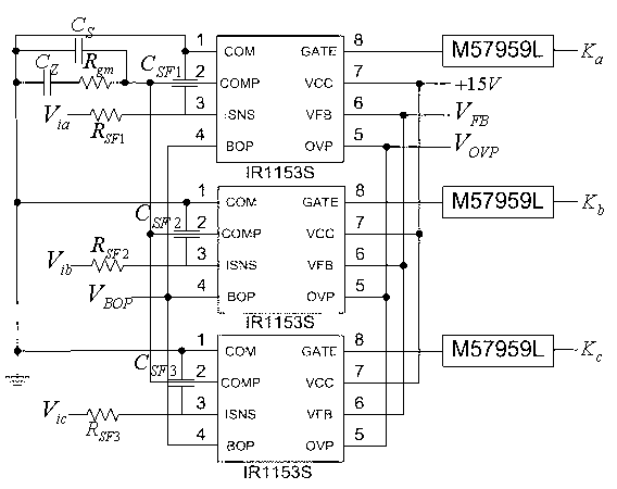 Control circuit for three-phase high power factor rectifier