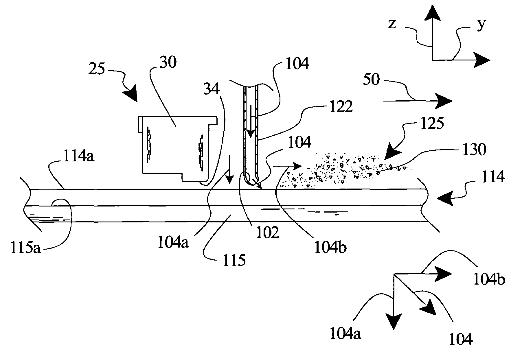 Ink assist air knife