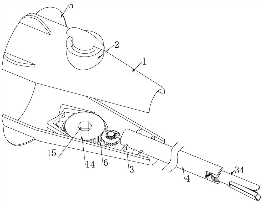 Knife holder rotating support for linear cutting stapler