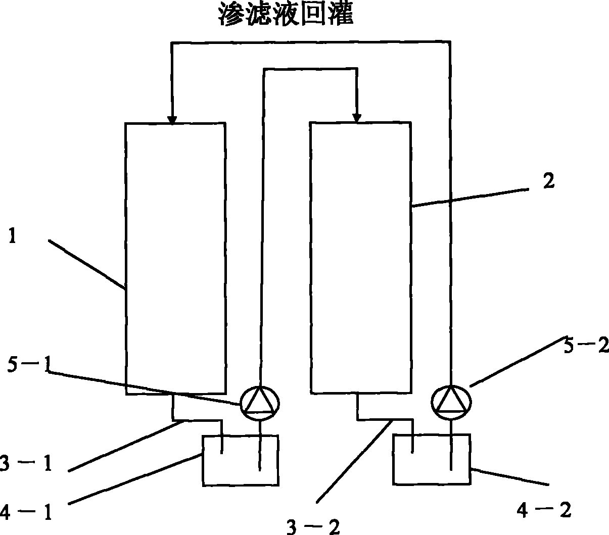 Method and special apparatus for refuse leachate disposal