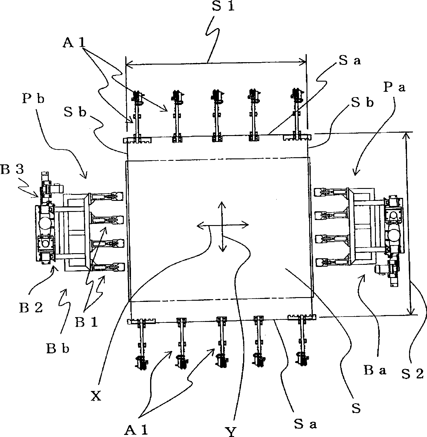 Method of clamping material and a material-clamping unit used therefor
