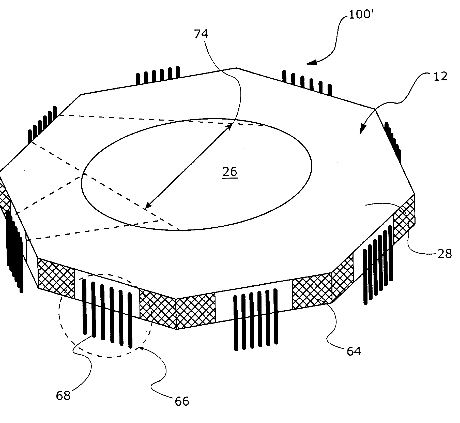 Diode-pumped solid state disk laser and method for producing uniform laser gain