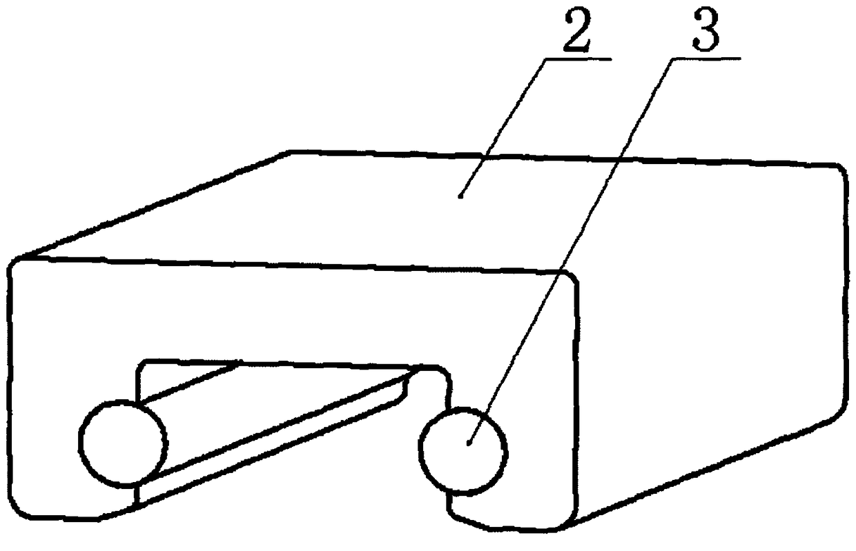 An aluminum alloy section bar provided with a double-shaft linear guide rail and specially used for a setting machine