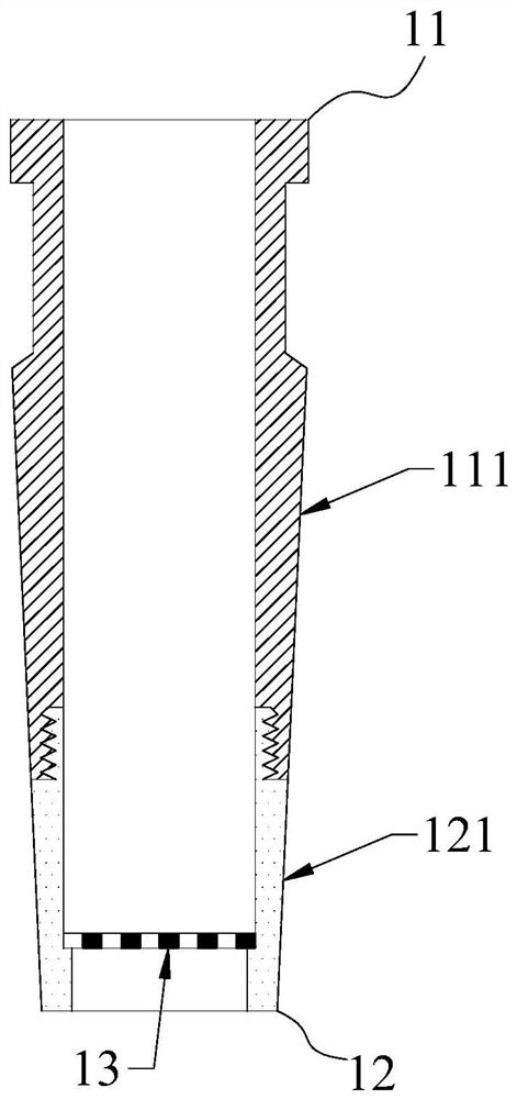 Cement specific surface area test method based on split-type breathable cylinder