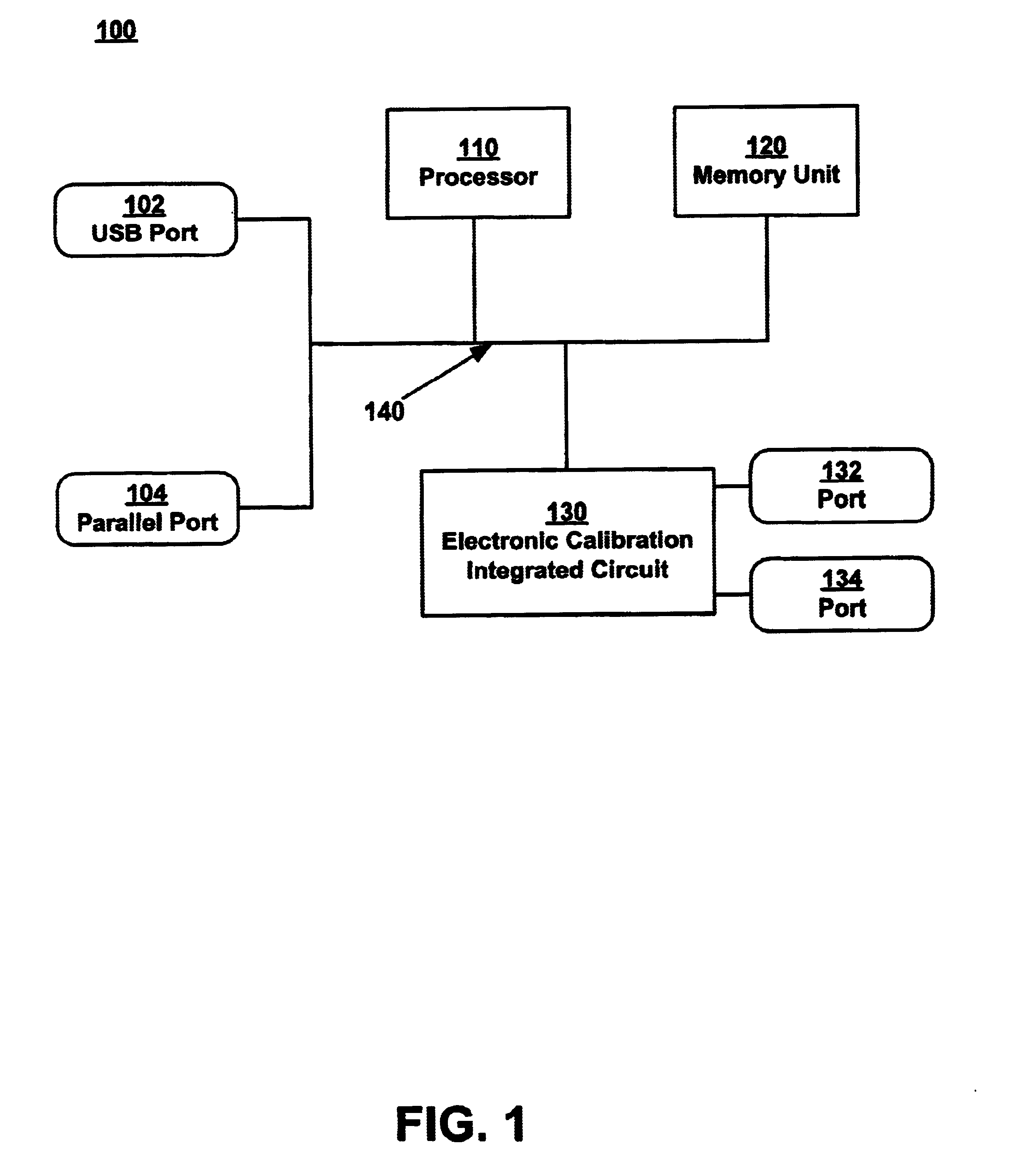 Electronic calibration circuit for calibrating a network analyzer