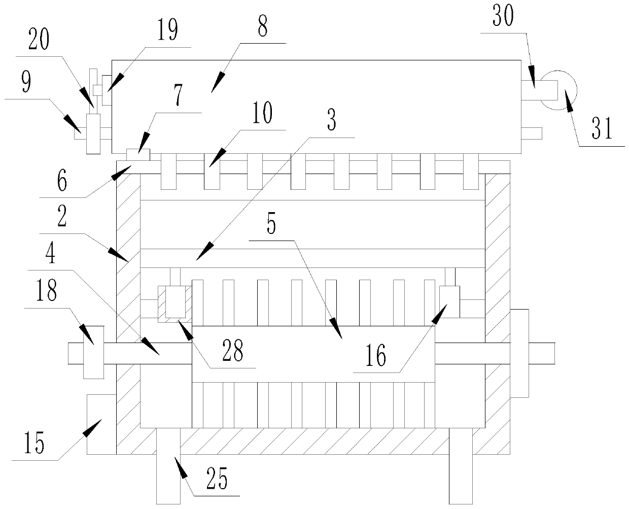 A high-efficiency cleaning device for mechanical parts