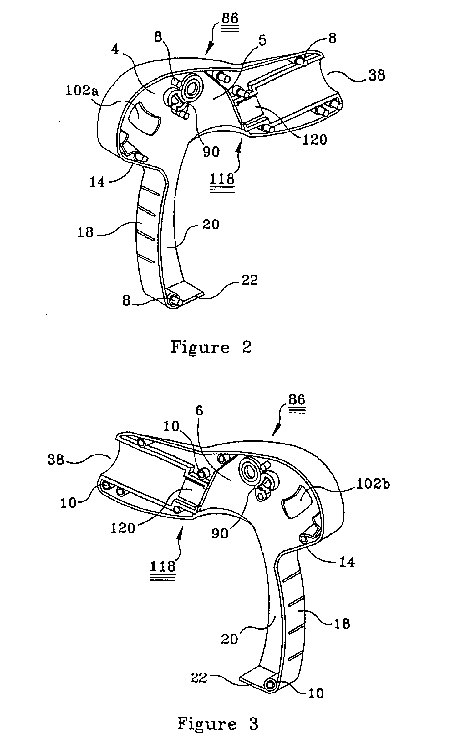 Pickup tool with variable position limiting and variable axis of operation