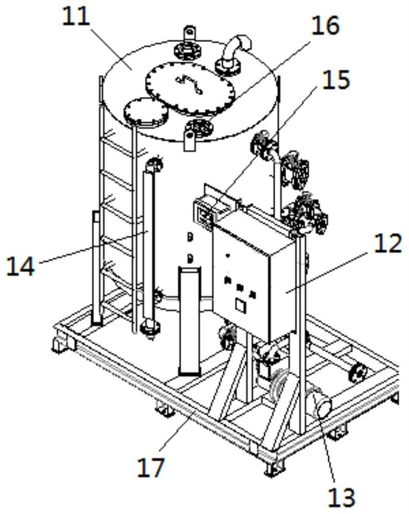 Water treatment system for marine low speed diesel engine egr