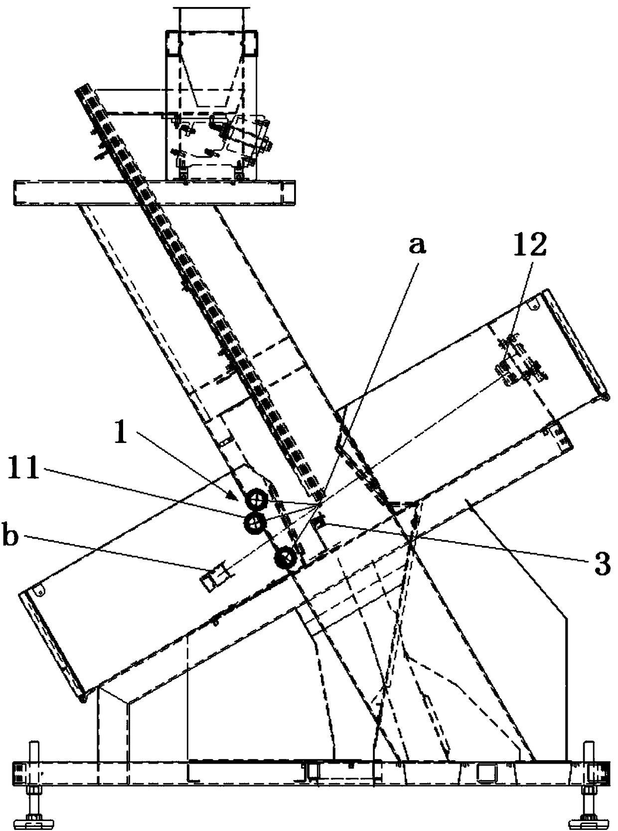 Optical sorting device and optical sorting equipment for sorting deteriorated rice seeds