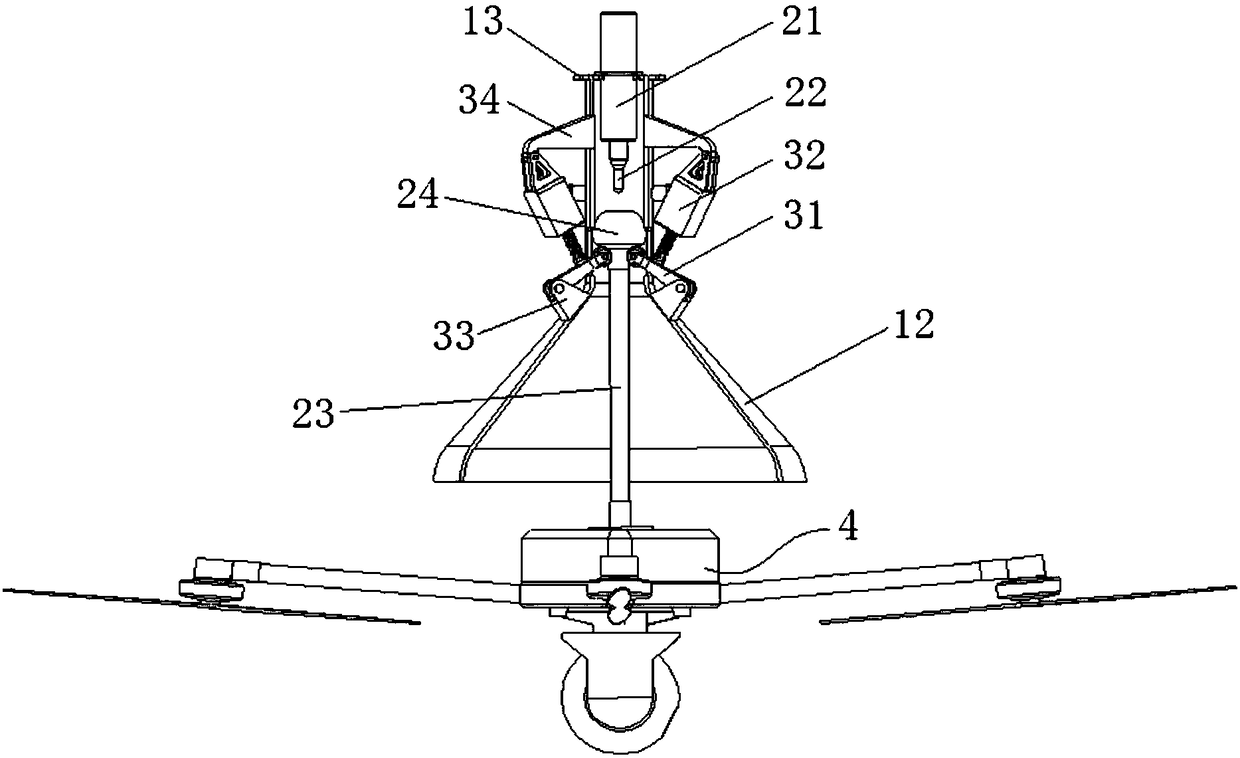 Suspension type unmanned aerial vehicle capture charging device and method