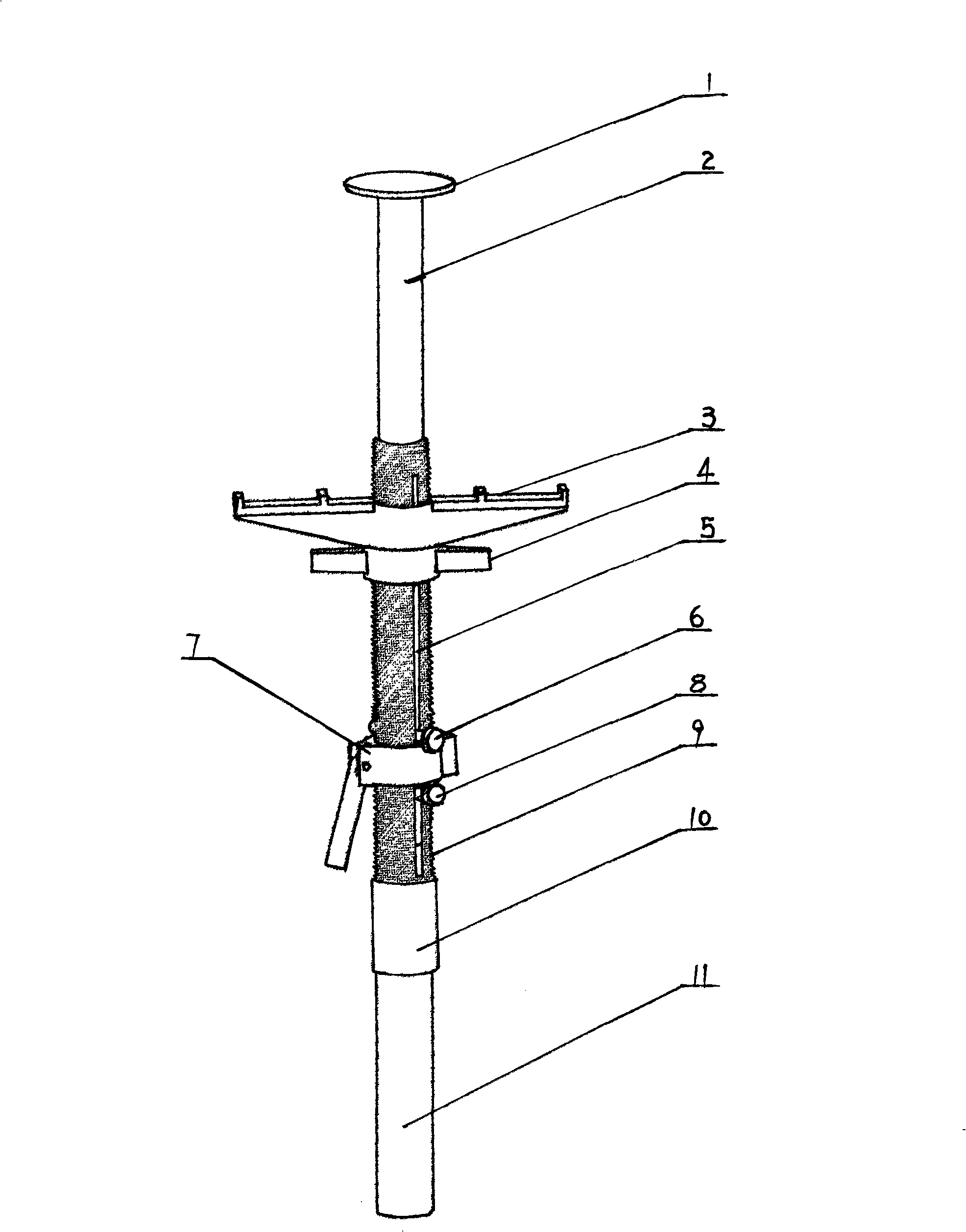 Template early-dismantling device