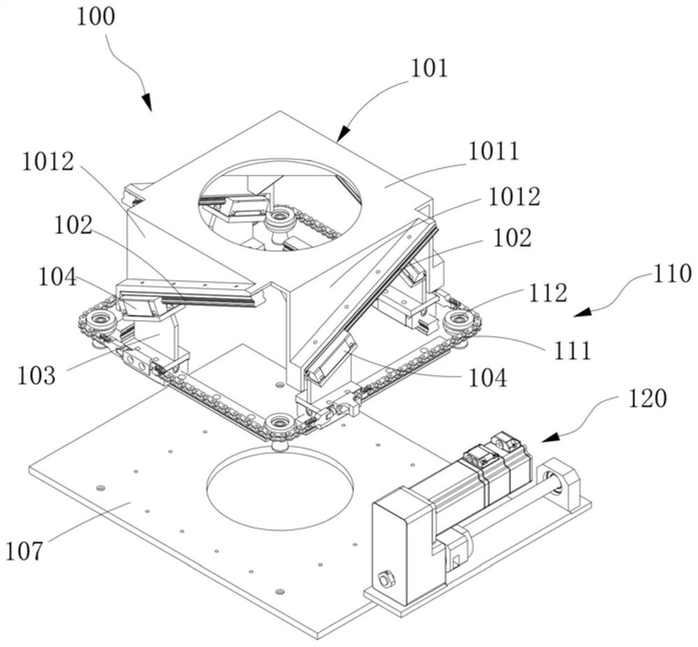 A lifting mechanism, a lifting and rotating mechanism and an automatic guided vehicle