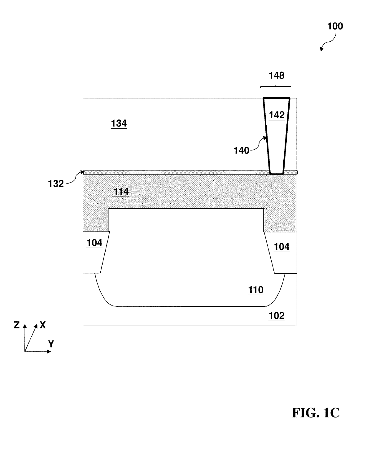 Structure with embedded memory device and contact isolation scheme