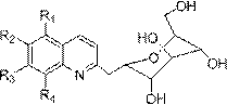 Application of 2-gylcosyl chinoline compound in preparing acetylcholine esterase resisting medicines