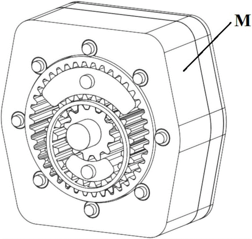 Two-stage internal gear pump
