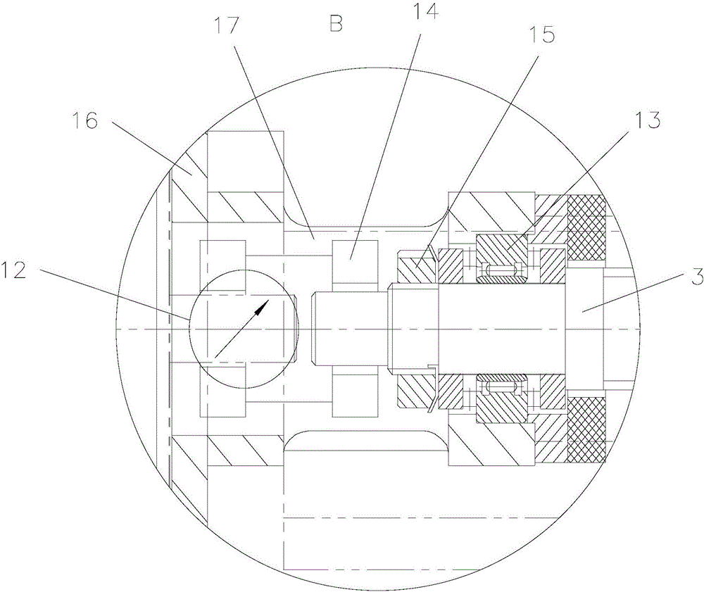 Prestretching structure of numerical control machine tool ball screw pair and method