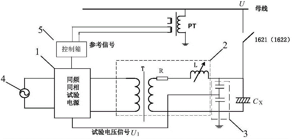 Same-frequency same-phase voltage withstanding test device with safety sampling signals
