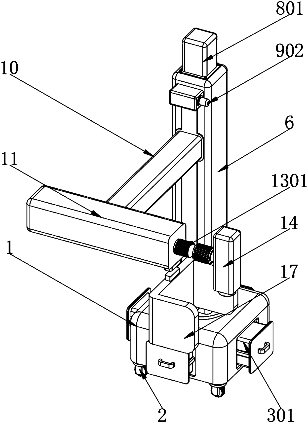 Improved welding head fixing device
