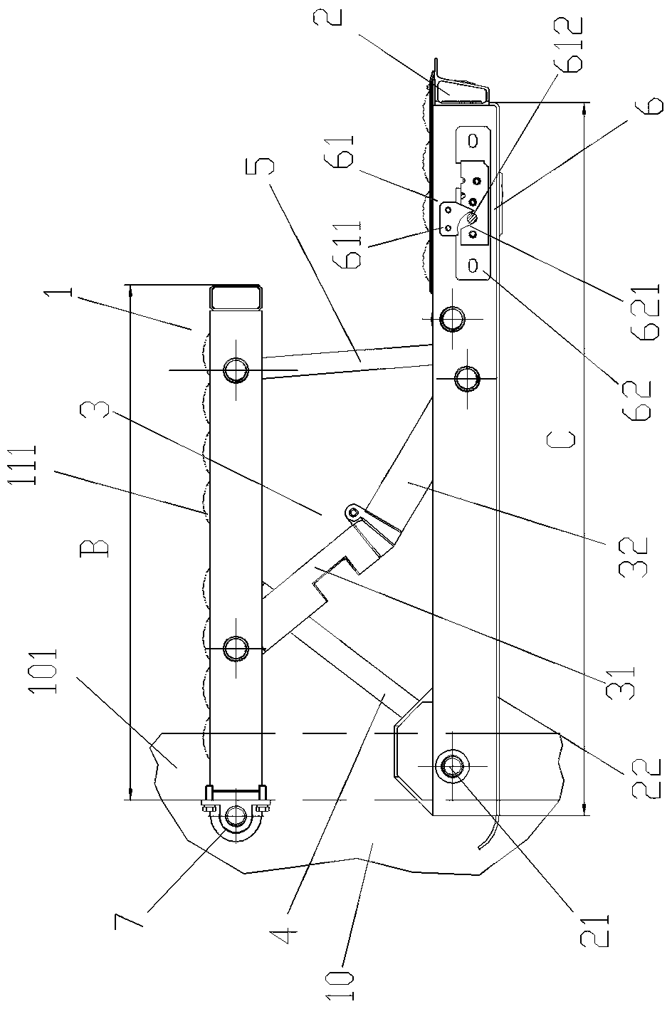 Vehicle overturning step ladder platform