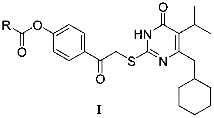 6-cyclohexylmethylpyrimidinone HIV reverse transcriptase inhibitor, its preparation method and application