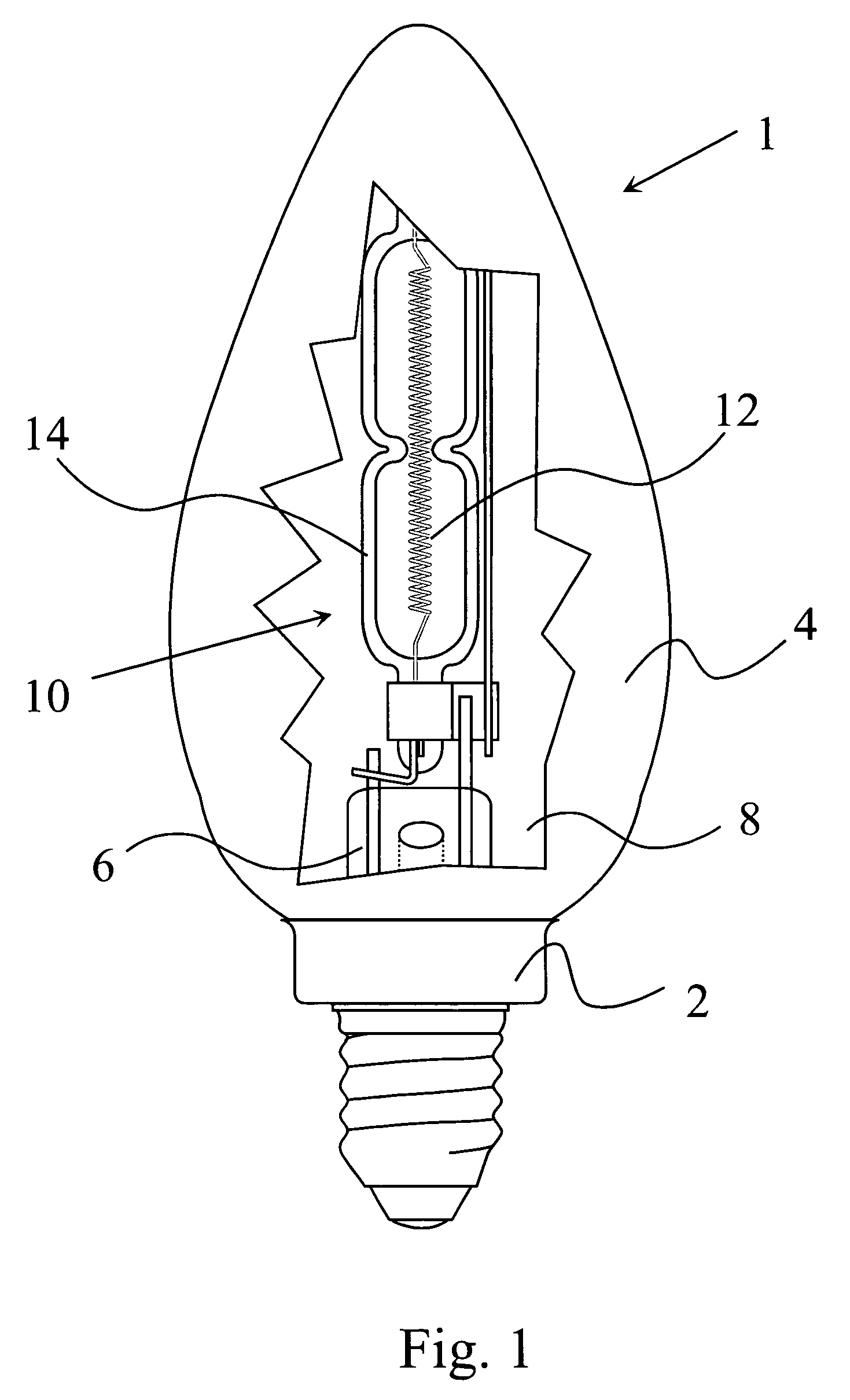 Lamp with inner lamp-stem assembly and method for manufacture