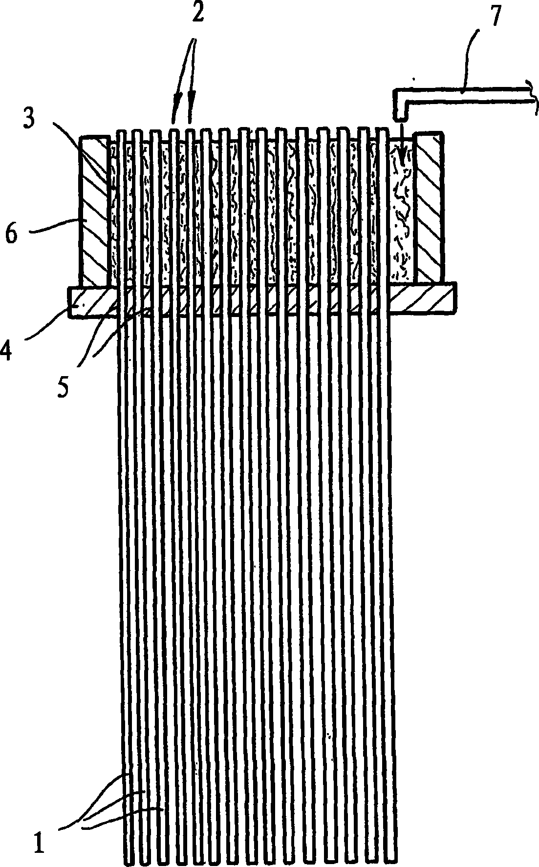 Membrane filter unit and method for the production of a membrane filter unit