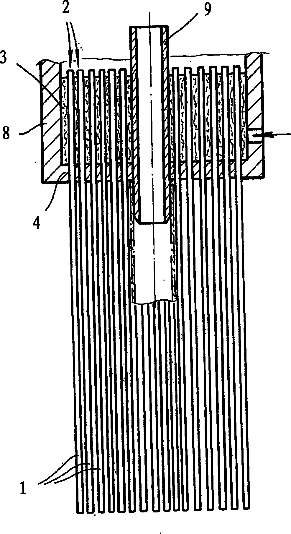 Membrane filter unit and method for the production of a membrane filter unit