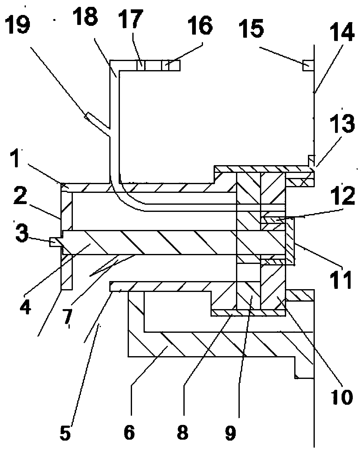 Lateral discharging type discharging device of ball mill