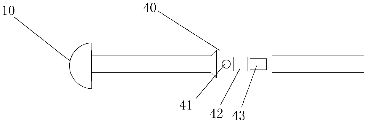 Measuring device for acetabulum filing and grinding and system