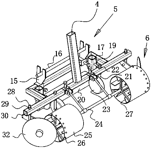 Soil covering and film covering integrated machine for astragalus membranaceus and codonopsis pilosula