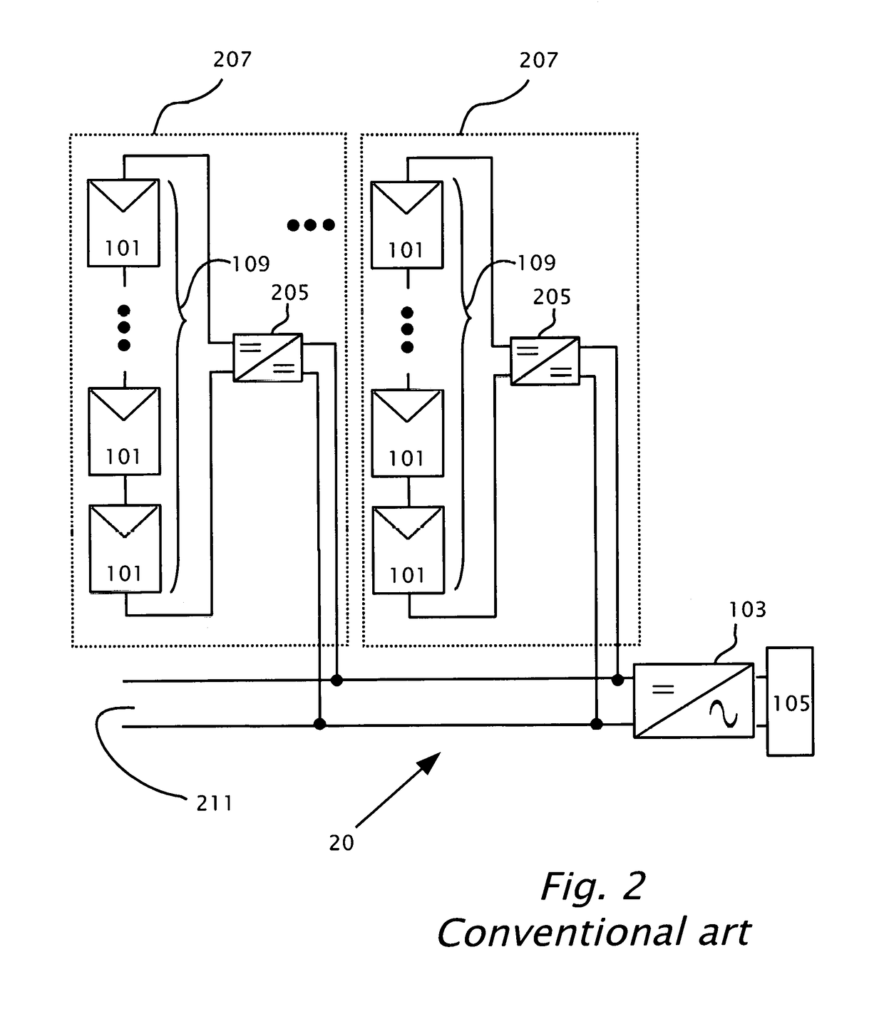 Maximized power in a photovoltaic distributed power system