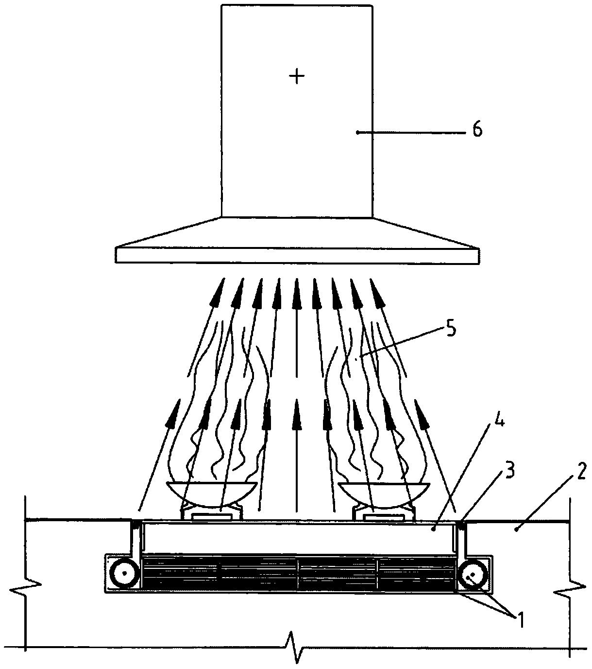 Method and device for realizing all-closed air curtain by adopting fan