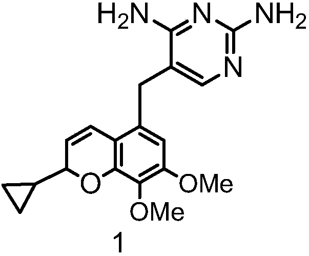 Preparation method for intermediate compound of iclaprim