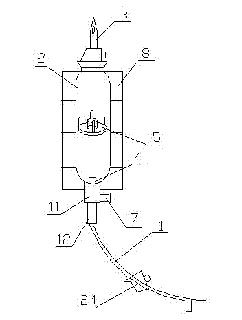 Stopping alarming device used during liquid medicine and blood transfusion