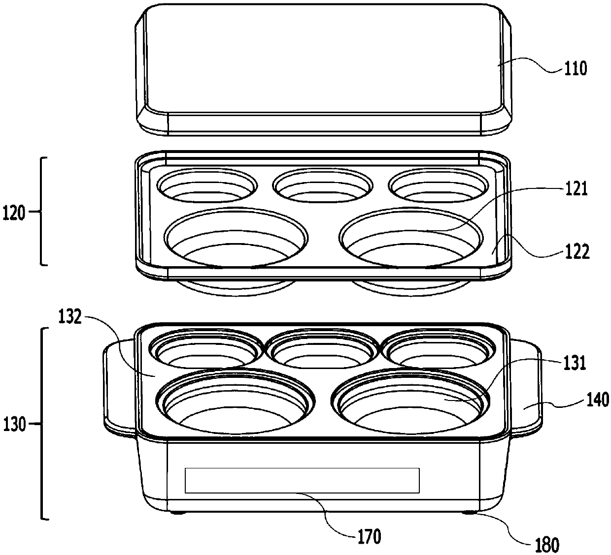 Heating food tray for child