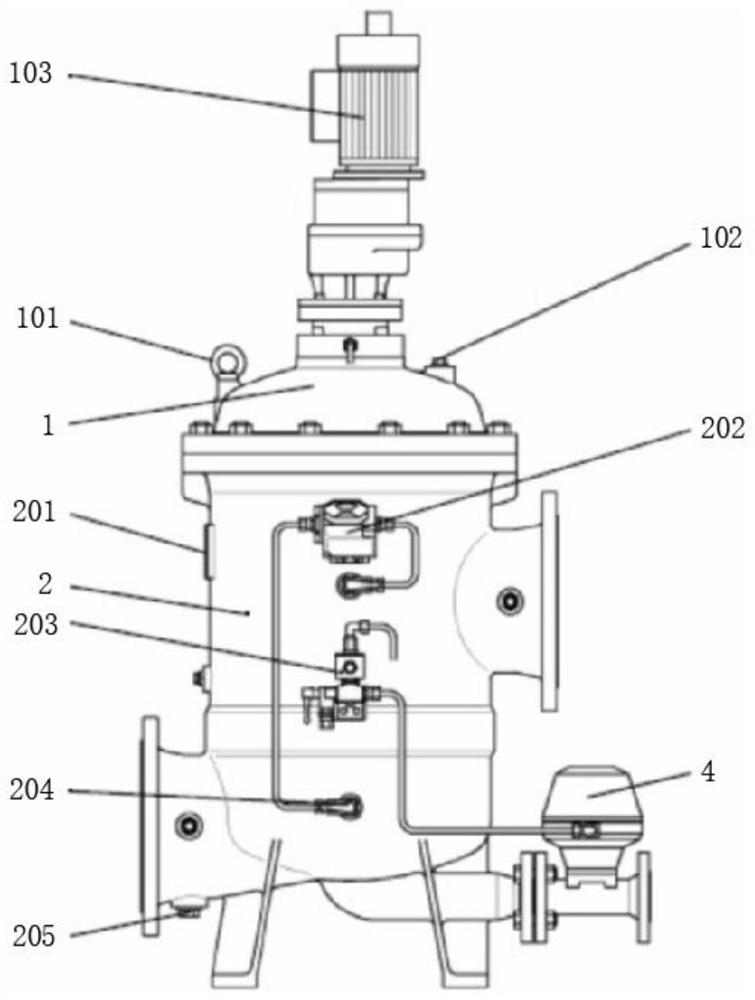 Novel full-automatic backwashing self-cleaning filter for filtering liquid