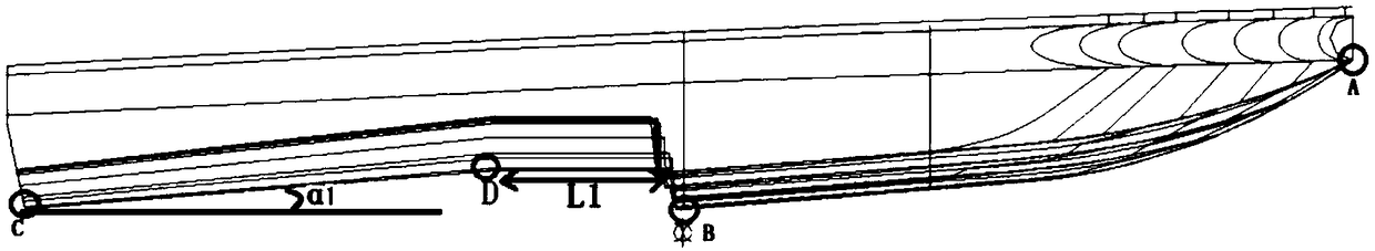 Large-fault-terrace high-speed planing boat type