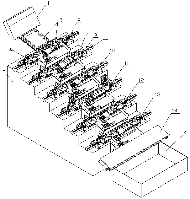 Step slope type circular pipe automatic detection equipment