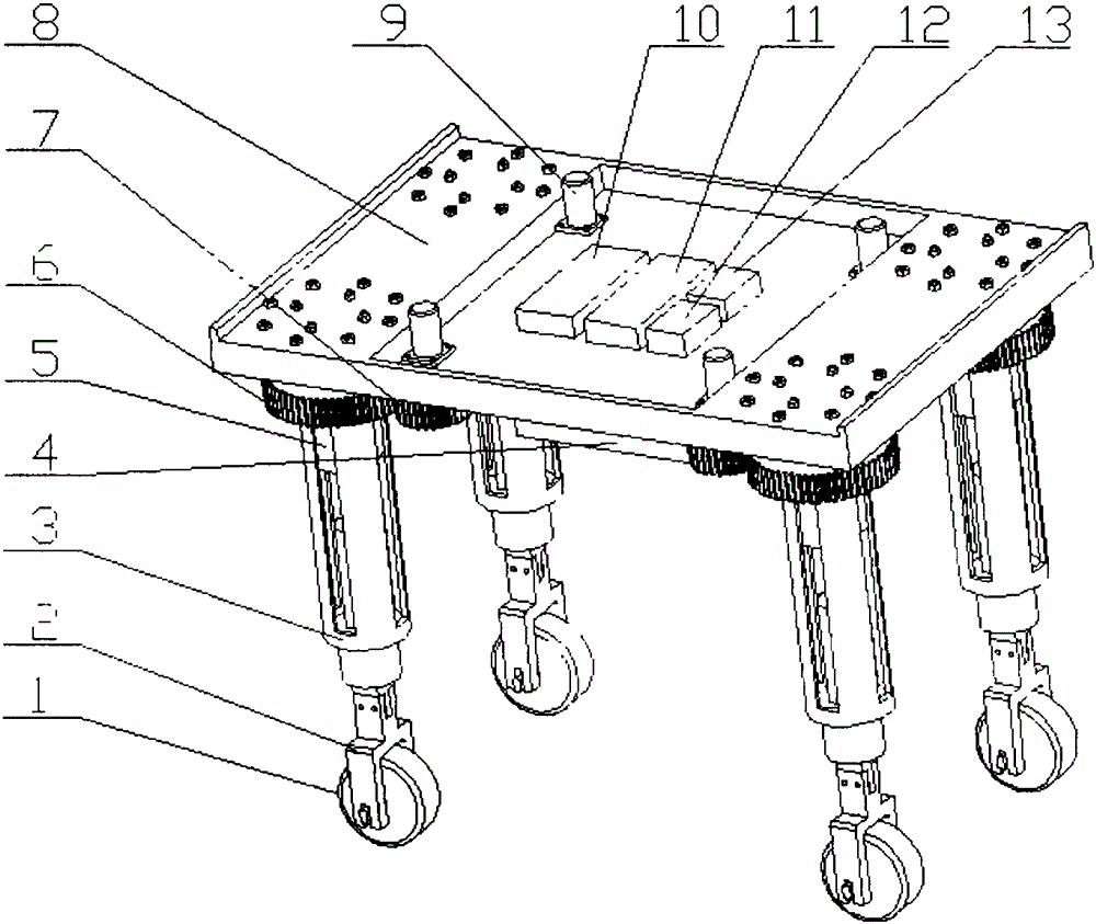 An omnidirectional steering and lifting agricultural remote control mobile robot platform