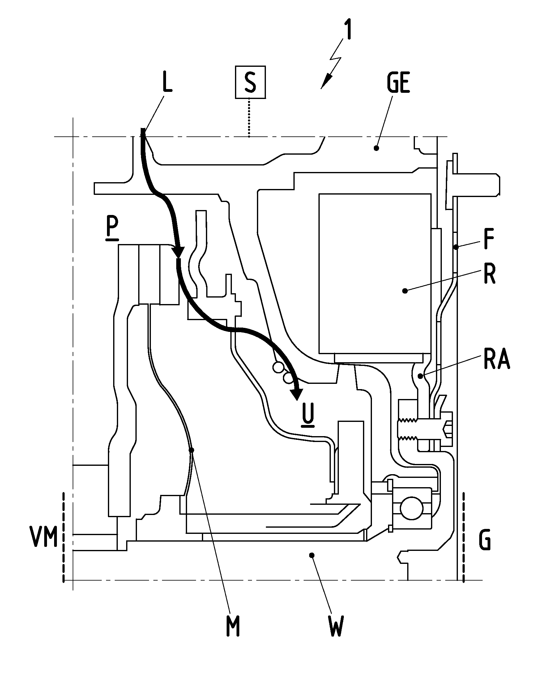 Device for sealing a component housing in a motor-vehicle drive train